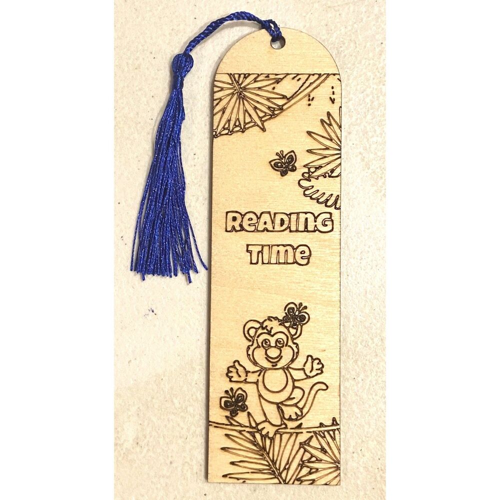 6" Wood Bookmark - Kids - Reading Time - B010